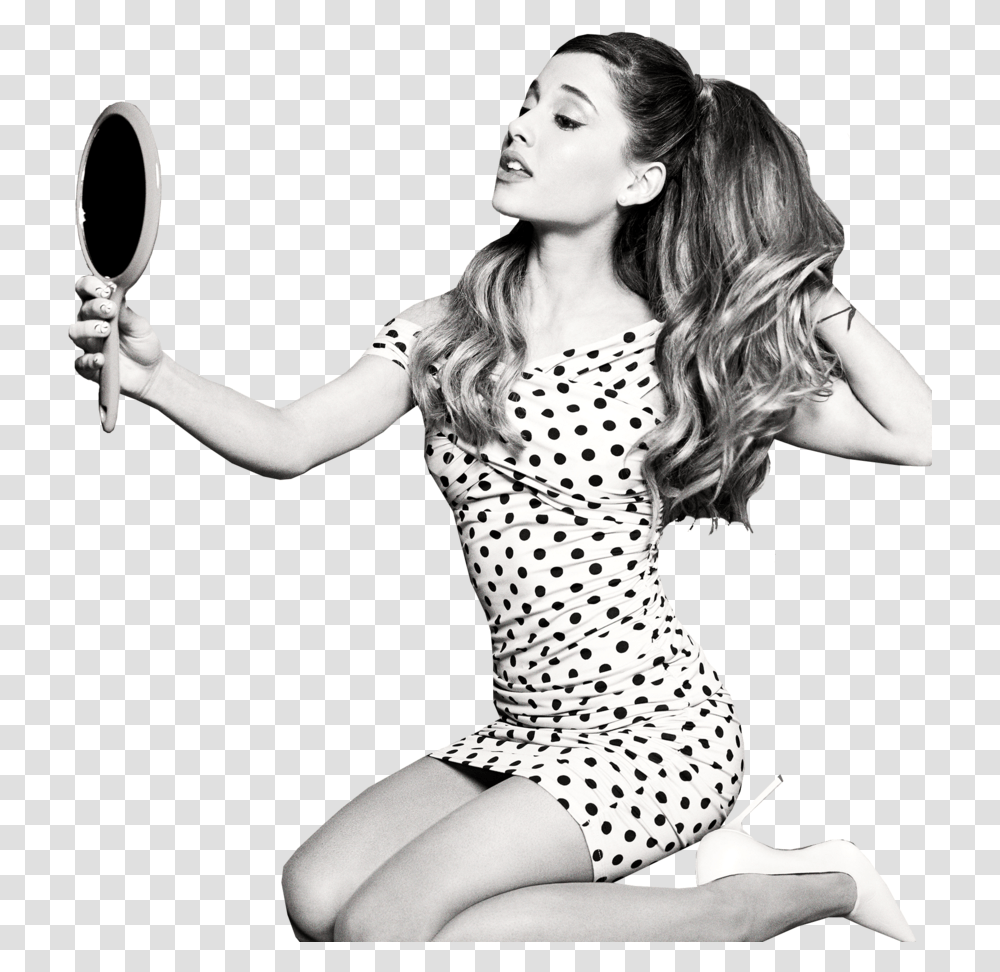 Pngquots Ariana Grande Problem Ariana Grande Black And White Polka Dot, Person, Human, Texture, Leisure Activities Transparent Png