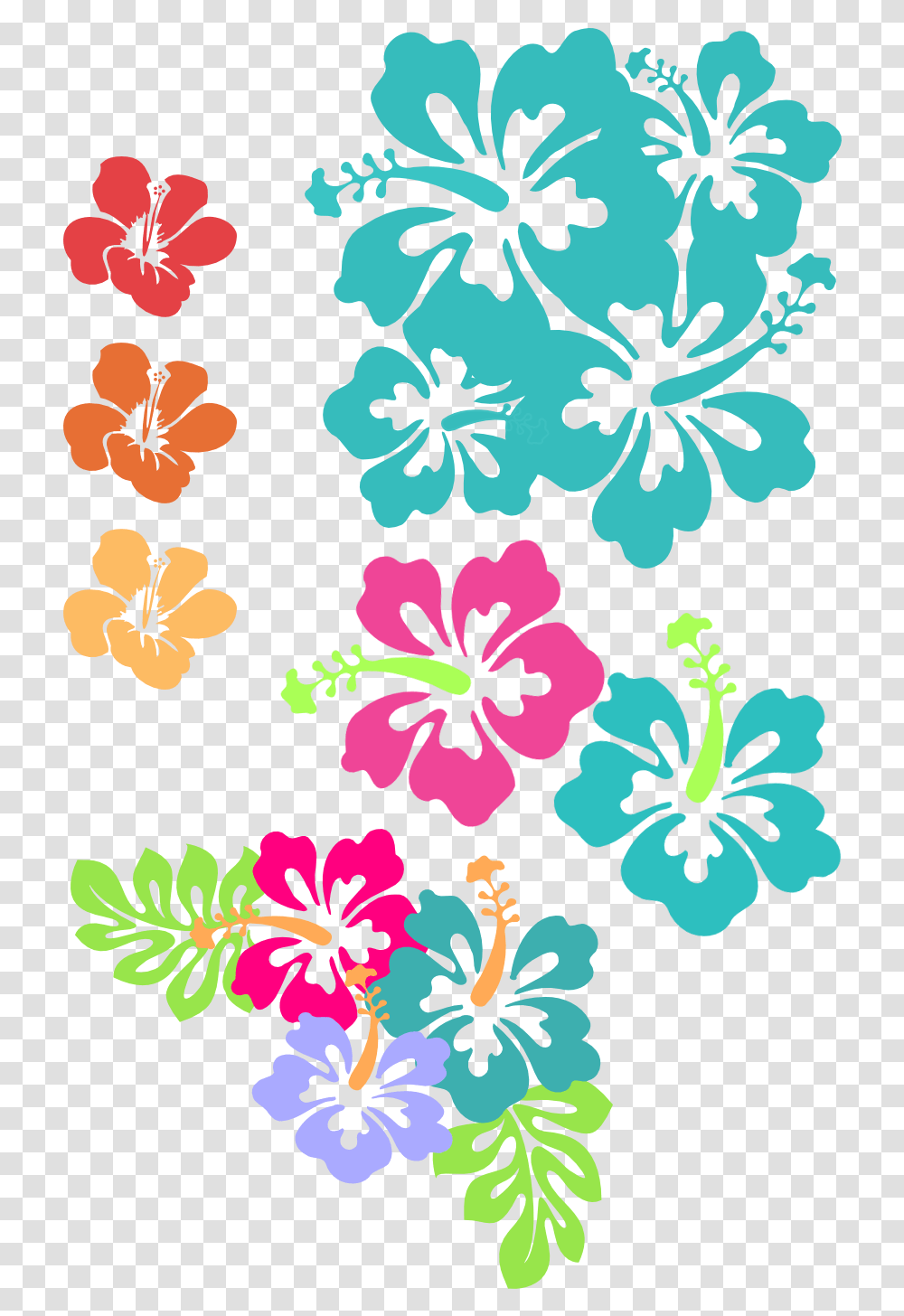 Pngs Free Mqfhrn Cute Hawaiian Flowers Clipart, Plant, Blossom, Hibiscus, Pattern Transparent Png