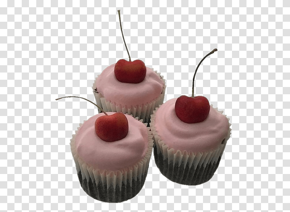 Pngs Vintage Food Strawberry Cupcake Cupcakes Dessert, Plant, Fruit, Birthday Cake, Cream Transparent Png