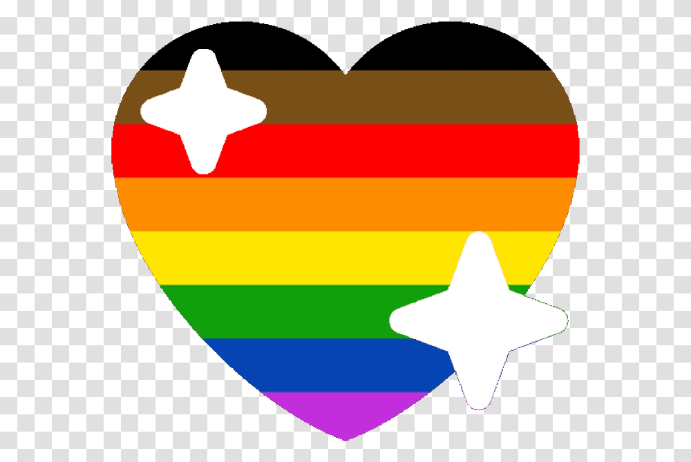 Poc Lgbtq Pride Sparkle Heart Discord Emoji Pride Discord Gay Pride Heart Emoji, Star Symbol Transparent Png