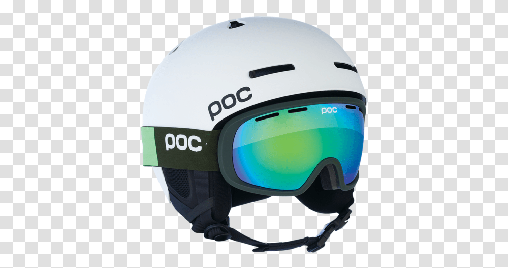 Poc Poc Helmet And Goggle Combo, Apparel, Crash Helmet, Goggles Transparent Png