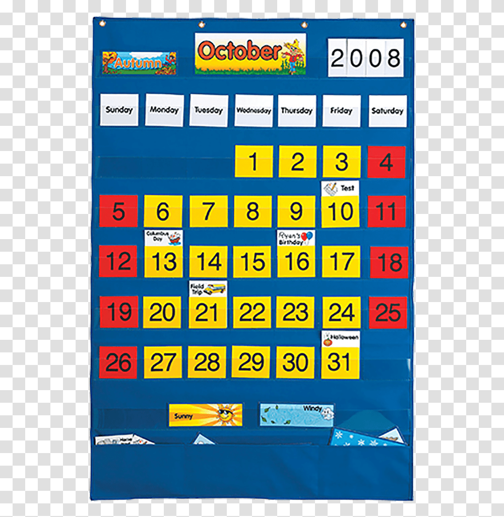 Pocket Chart Calendar, Scoreboard, Word Transparent Png