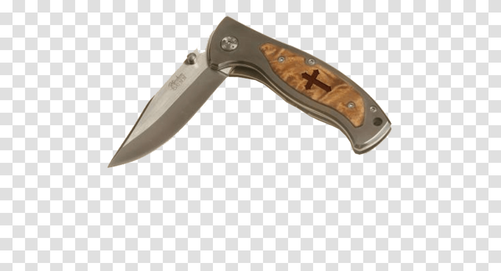 Pocket Knife Light Blade Size Pocket Knife With Cross, Weapon, Weaponry, Razor, Dagger Transparent Png