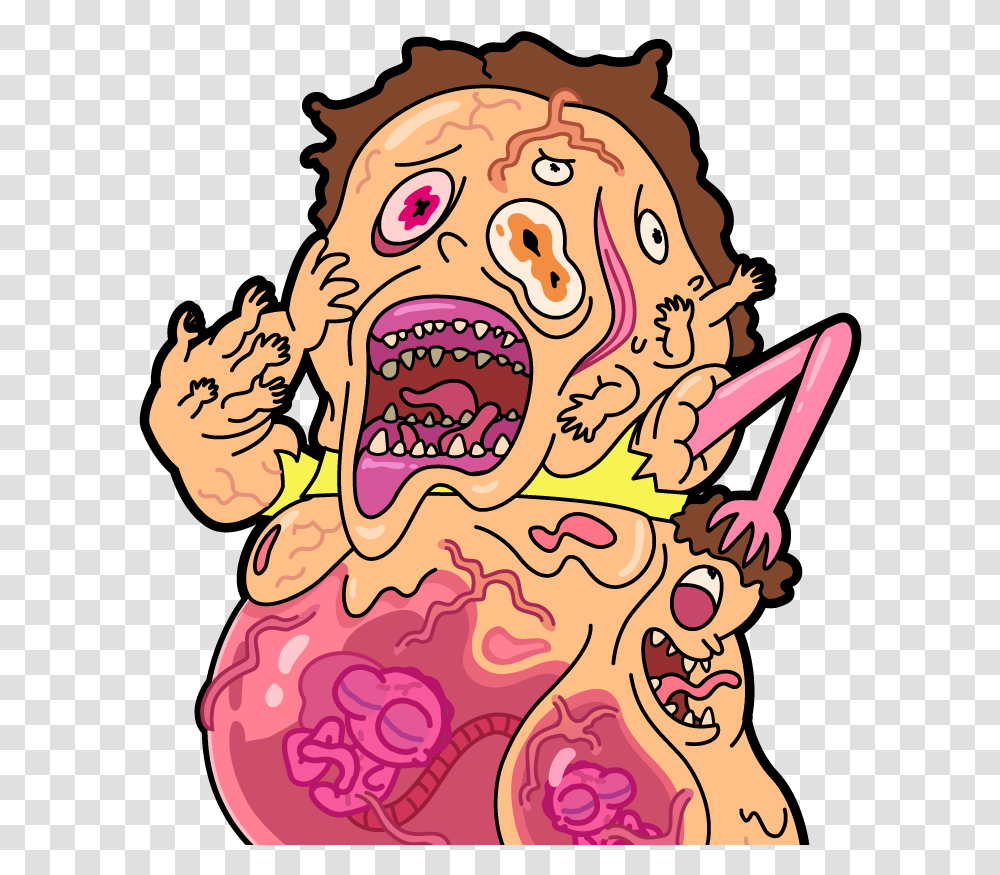 Pocket Mortys Carcinogenic Morty, Doodle, Drawing Transparent Png