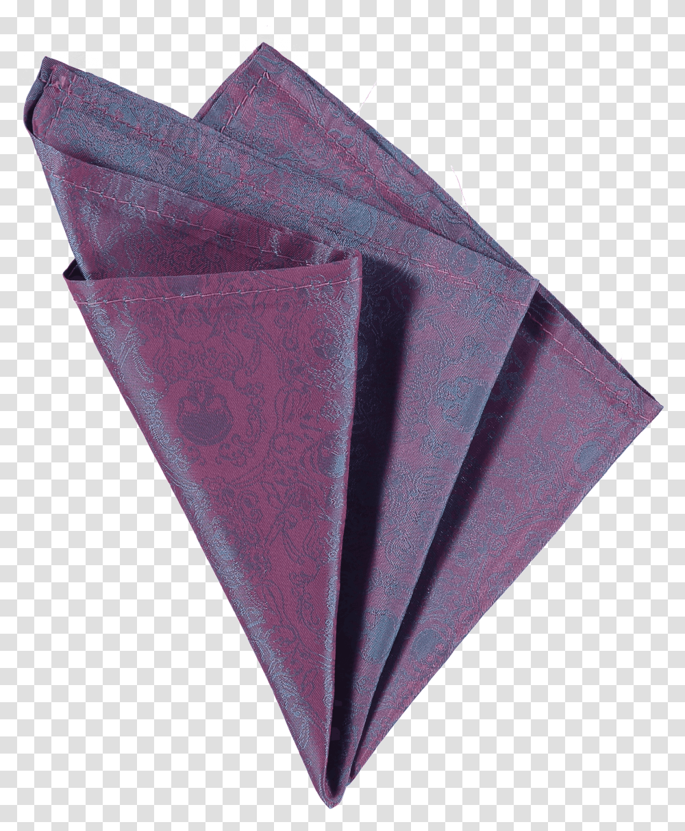 Pocket Square Silk Pink Blue Skull Woven Origami, Paper, Triangle, Wallet Transparent Png