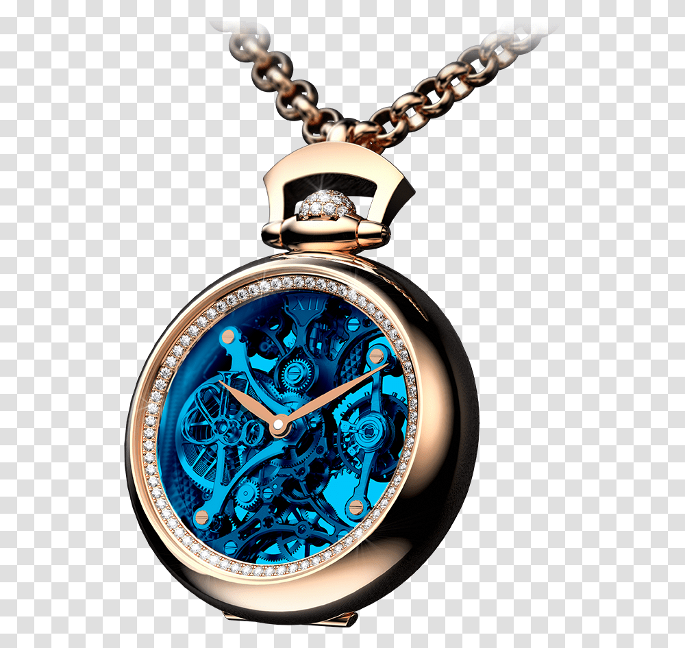 Pocket Watch Blue Gears, Wristwatch, Locket, Pendant, Jewelry Transparent Png