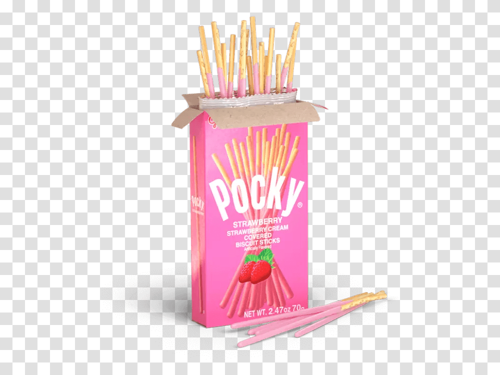 Pocky Biscuit Stick 5 Flavor Pocky Strawberry, Incense, Pencil Transparent Png