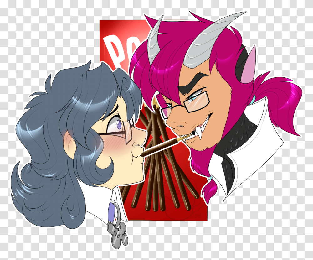 Pocky Game Couples Eugene And Advan Pocky Full Size Pocky Game, Manga, Comics, Book, Graphics Transparent Png