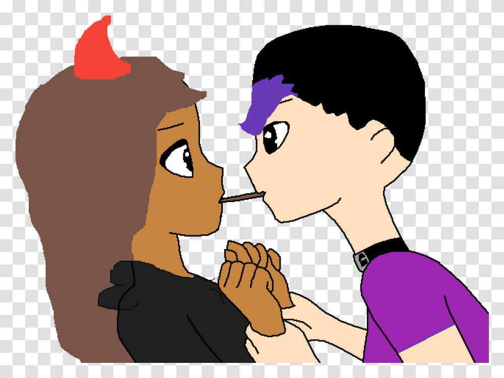 Pocky Stick Shit Kiss On Lips, Person, Human Transparent Png
