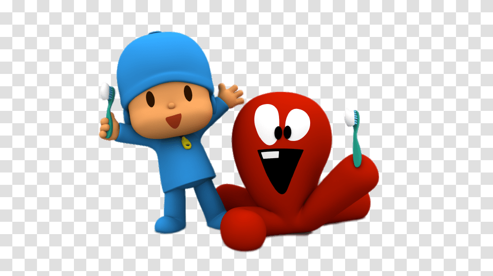 Pocoyo And Fred Brushing Teeth, Toy, Super Mario, Cutlery Transparent Png