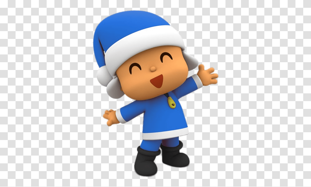 Pocoyo Blue Santa Suit Papa Noel Azul, Doll, Toy, Elf, Super Mario Transparent Png
