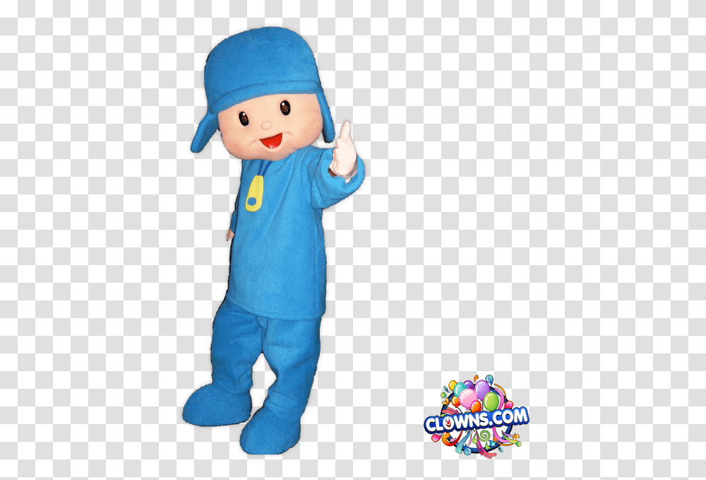 Pocoyo Character Rental New York Cartoon, Doll, Toy, Person, Human Transparent Png