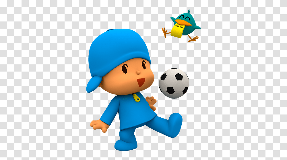 Pocoyo Playing Football Fondo De Pantalla De Pocoyo, Soccer Ball, Team Sport, Person, People Transparent Png