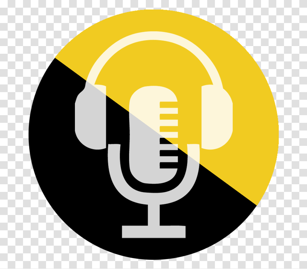 Podcast Icon Round Podcast Yellow, Lighting, Spotlight, LED, Hardhat Transparent Png