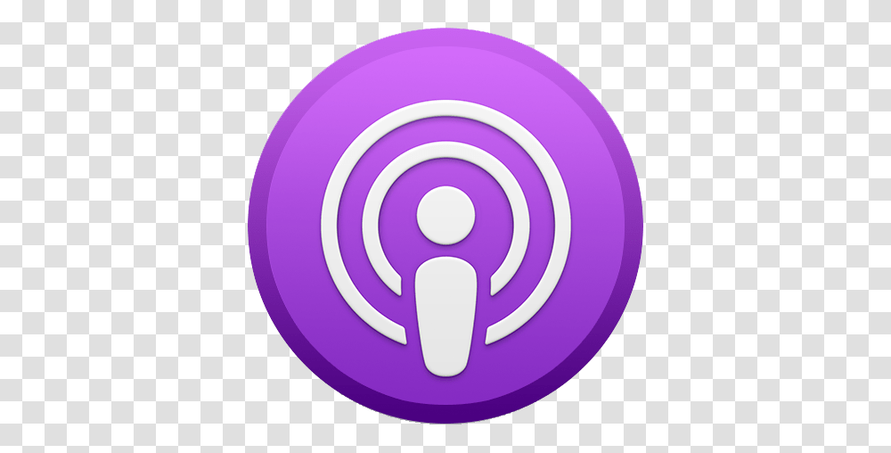 Podcasts Software Wikiwand Mac Podcast Icon, Logo, Symbol, Trademark, Purple Transparent Png