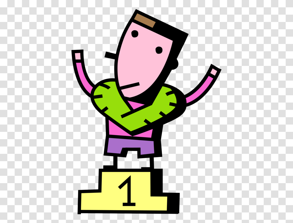 Podium Clipart Athlete Winner Drawing, Poster, Text, Graphics, Number Transparent Png