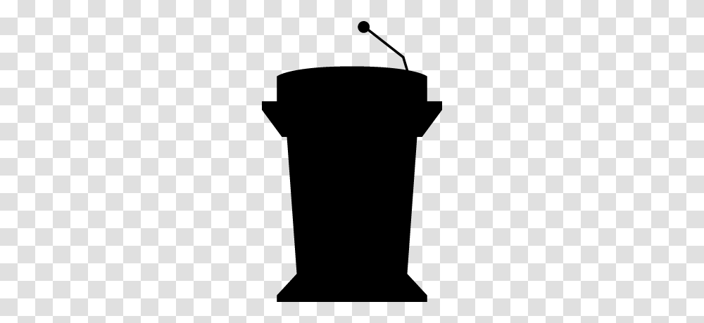 Podium Silhouette With Microphone For Presentation Free Vectors, Gray, World Of Warcraft Transparent Png