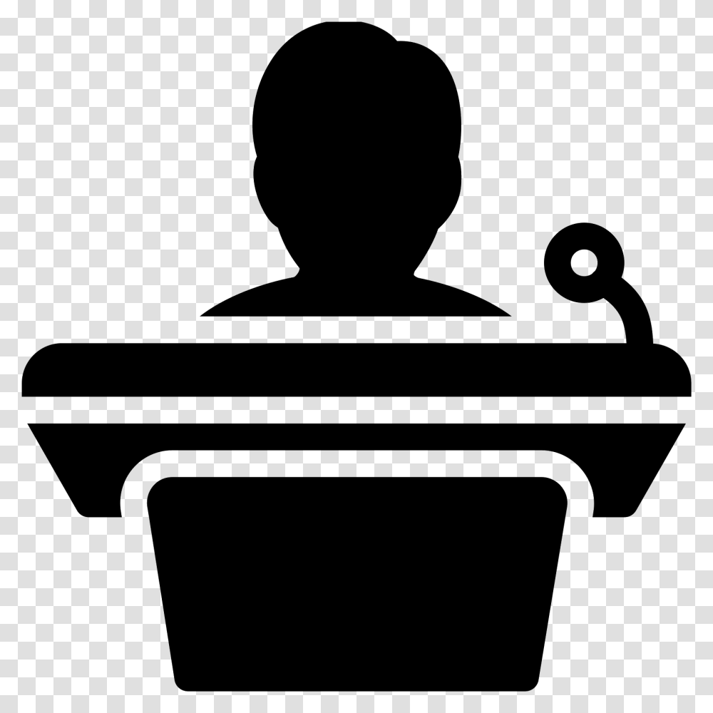 Podium Z Mwc Icon Public Speaking Microphone Clipart, Gray, World Of Warcraft Transparent Png