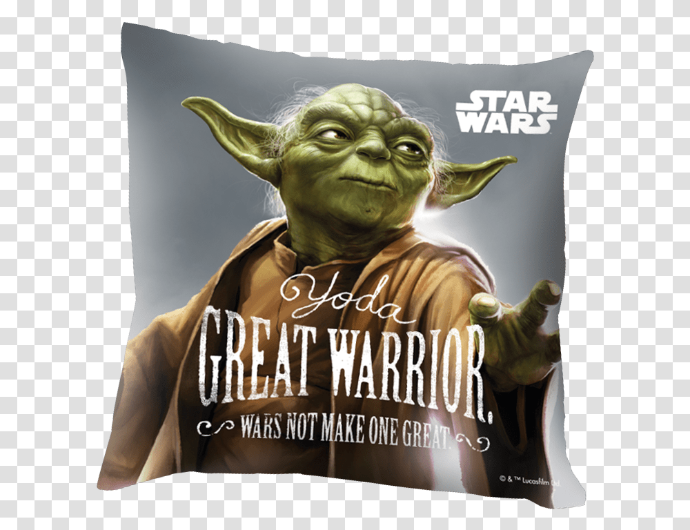Poduszka Star Wars Yoda Star Wars, Pillow, Cushion, Person, Human Transparent Png