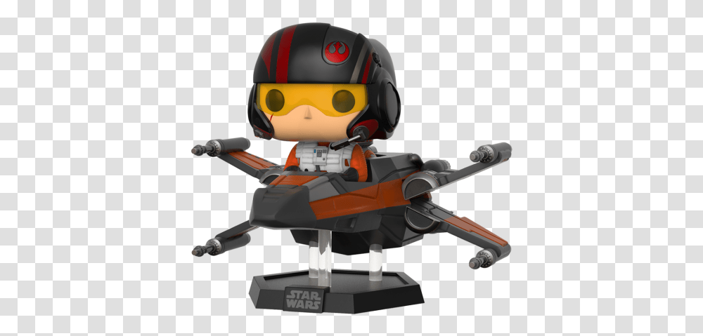 Poe Dameron With X Wing Funko Pop Poe Dameron X Wing, Toy, Helmet, Apparel Transparent Png