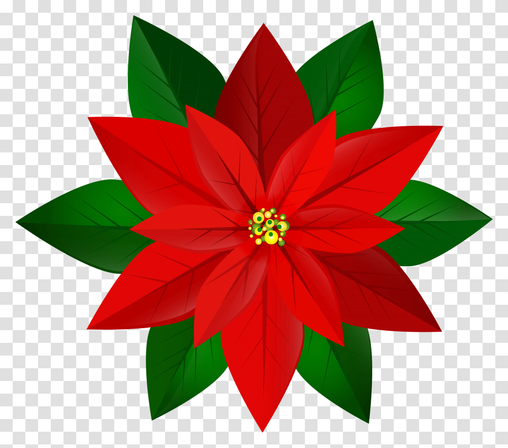 Poinsettia Christmas Clip Art Background, Leaf, Plant, Flower, Blossom Transparent Png