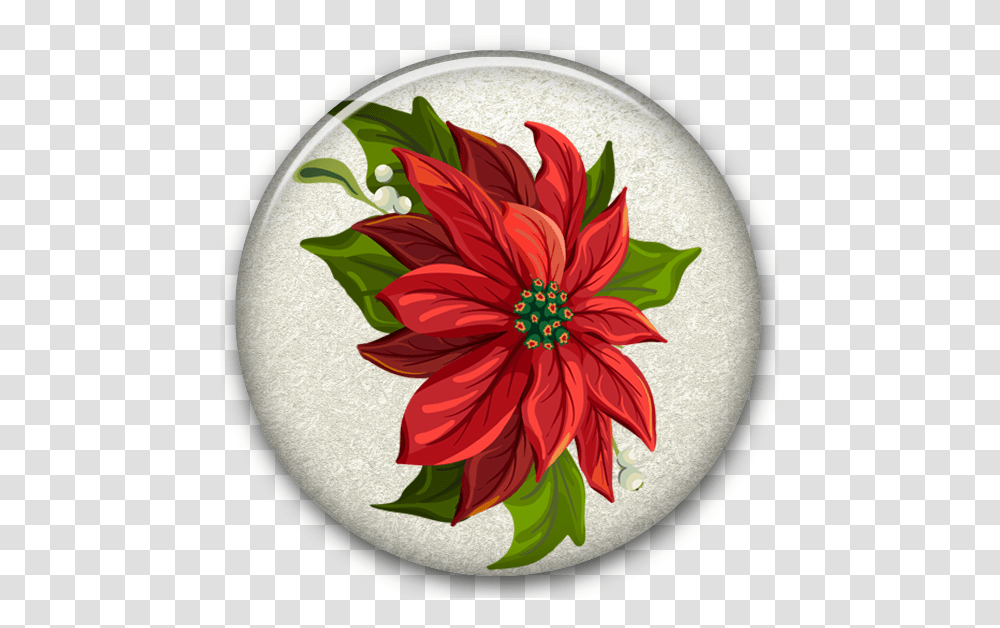 Poinsettia Christmas Wreath Clip Art, Dahlia, Flower, Plant, Blossom Transparent Png
