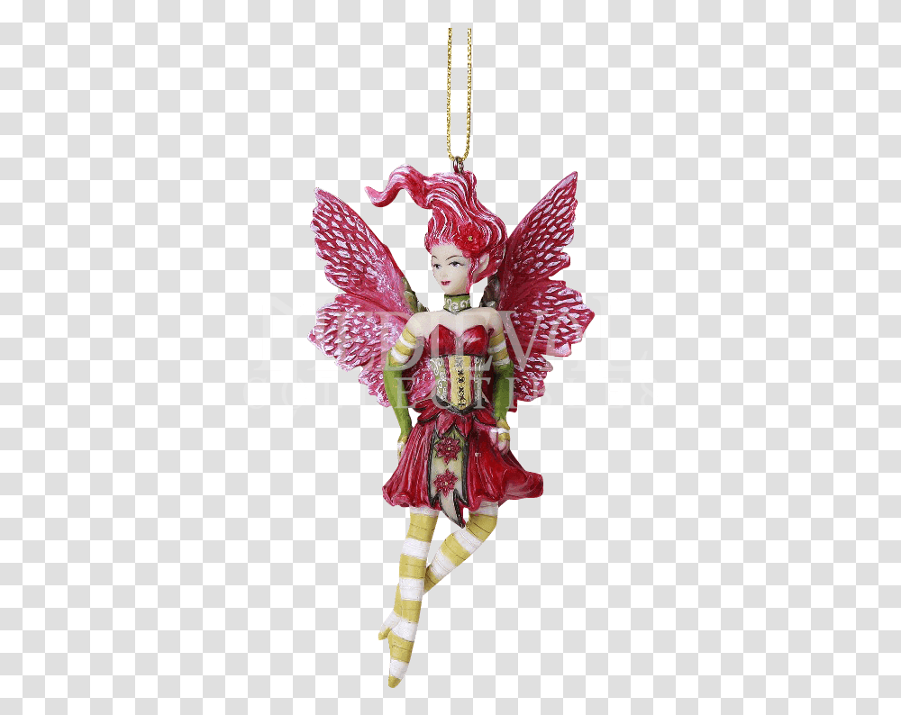 Poinsettia Fairy Hanging Ornament Christmas Ornament, Figurine, Costume, Doll Transparent Png