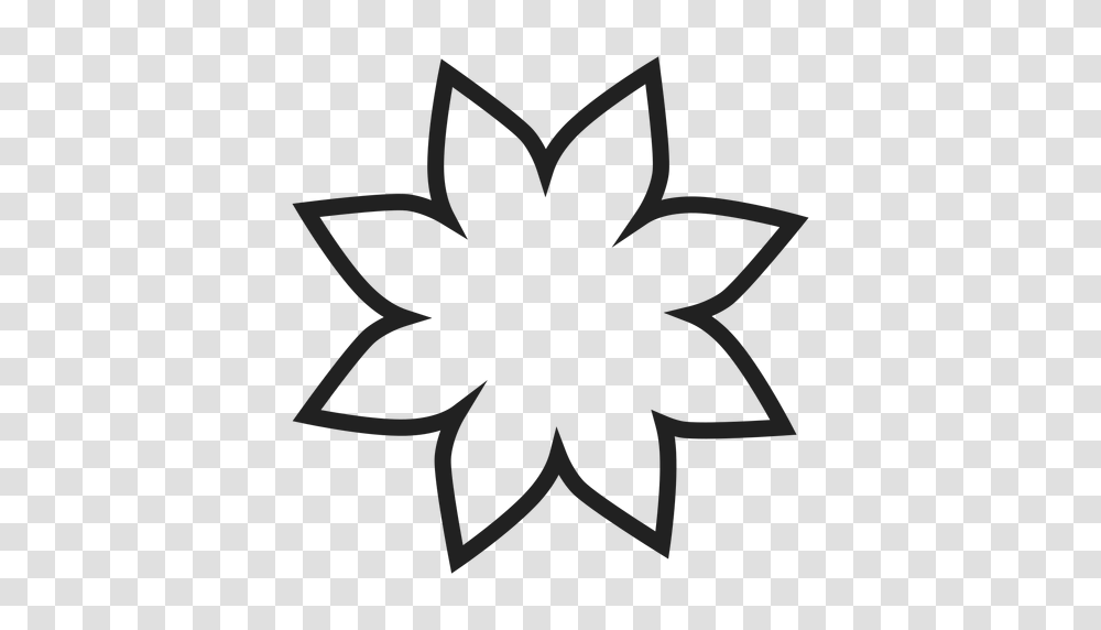 Poinsettia Flower Outline Icon, Axe, Tool, Leaf, Plant Transparent Png