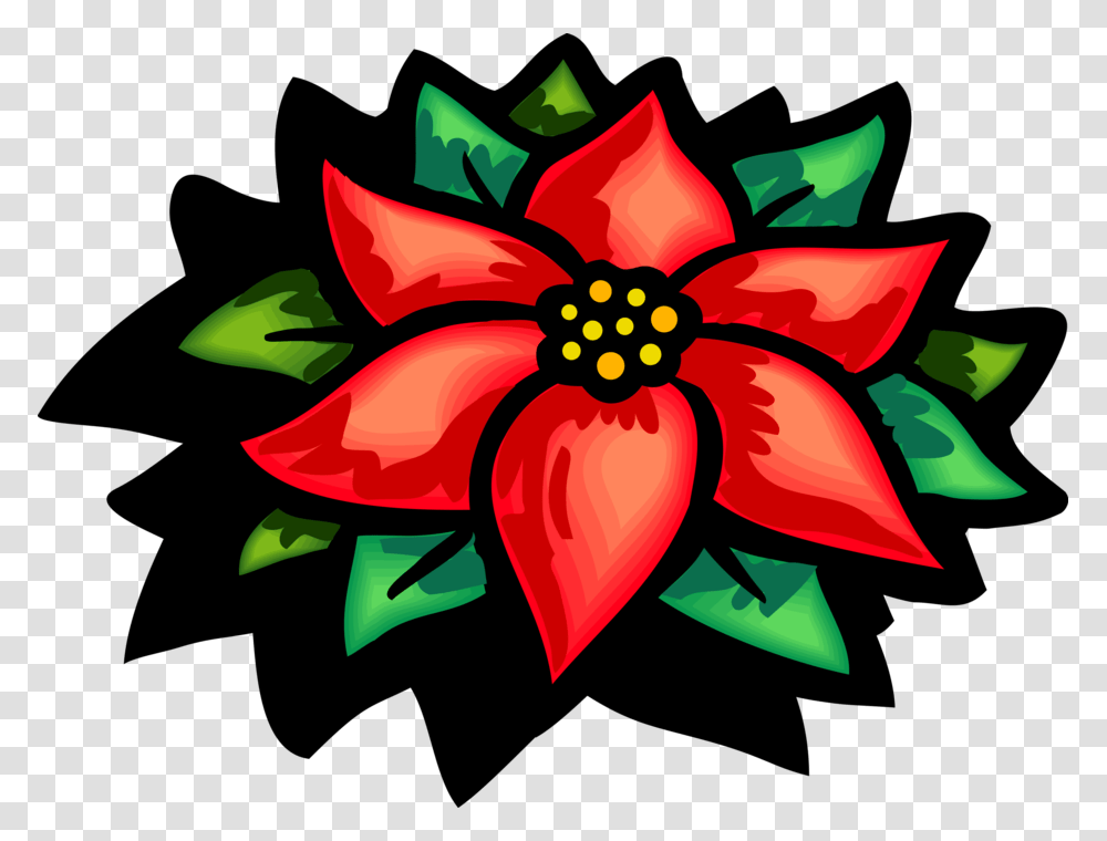 Poinsettia Traditional Christmas Plant, Floral Design, Pattern Transparent Png