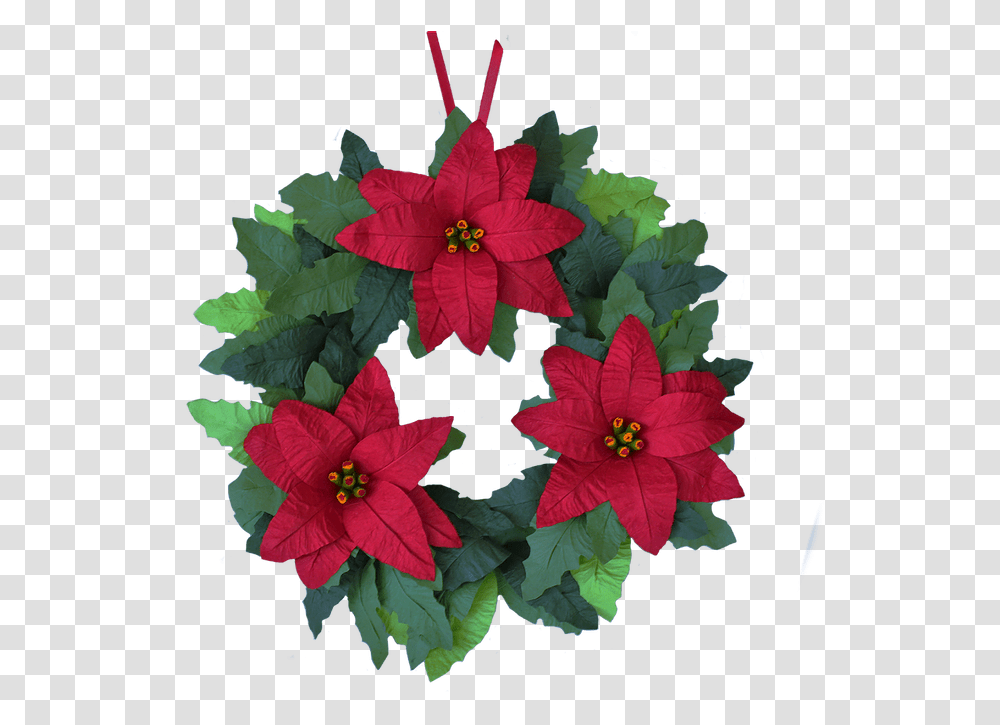 Poinsettia Wreath Poinsettia, Plant, Leaf, Flower, Blossom Transparent Png