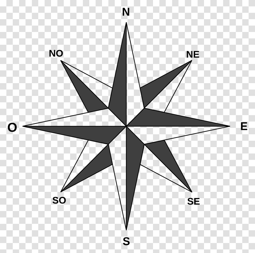 Point Compass, Star Symbol, Cross, Airplane Transparent Png