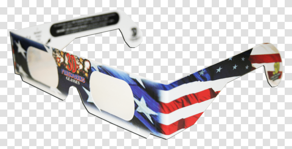 Point Of Light 3d Fireworks Glasses Patriotic Flag Plastic, Symbol, Box, Ashtray Transparent Png