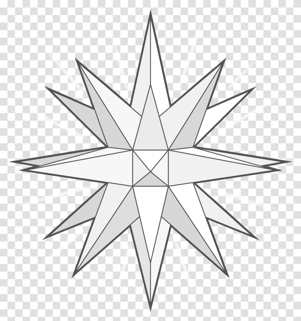 Point Star 3d Paper Patterns 3d 12 Pointed Star, Star Symbol, Diamond, Gemstone Transparent Png