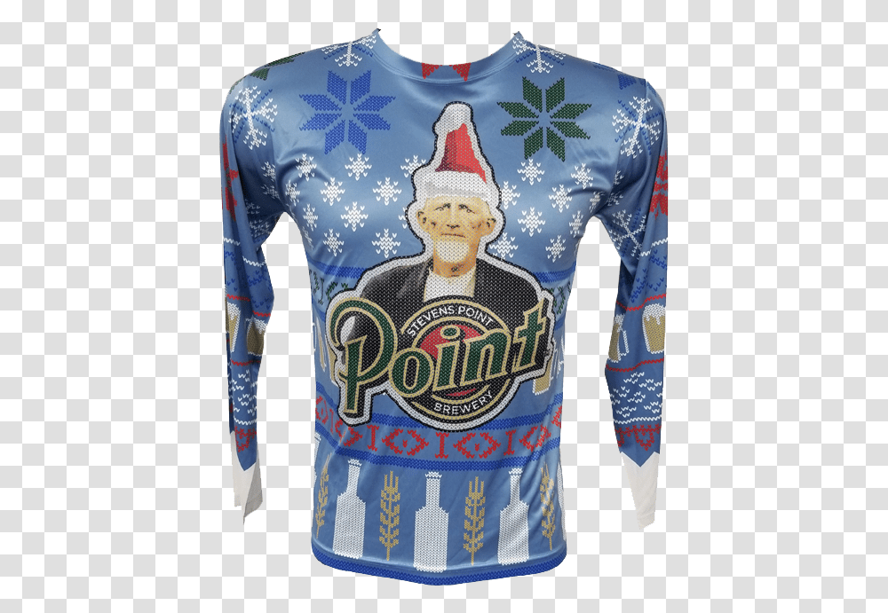 Point Ugly Sweater Long Sleeve Featured Product Image Long Sleeved T Shirt, Apparel, Jersey, Person Transparent Png