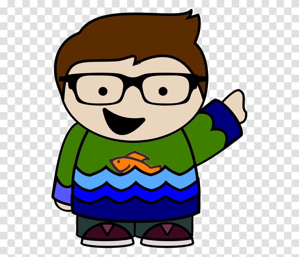 Pointing Boy Cartoon Boy With Glass, Elf, Sunglasses, Accessories, Accessory Transparent Png