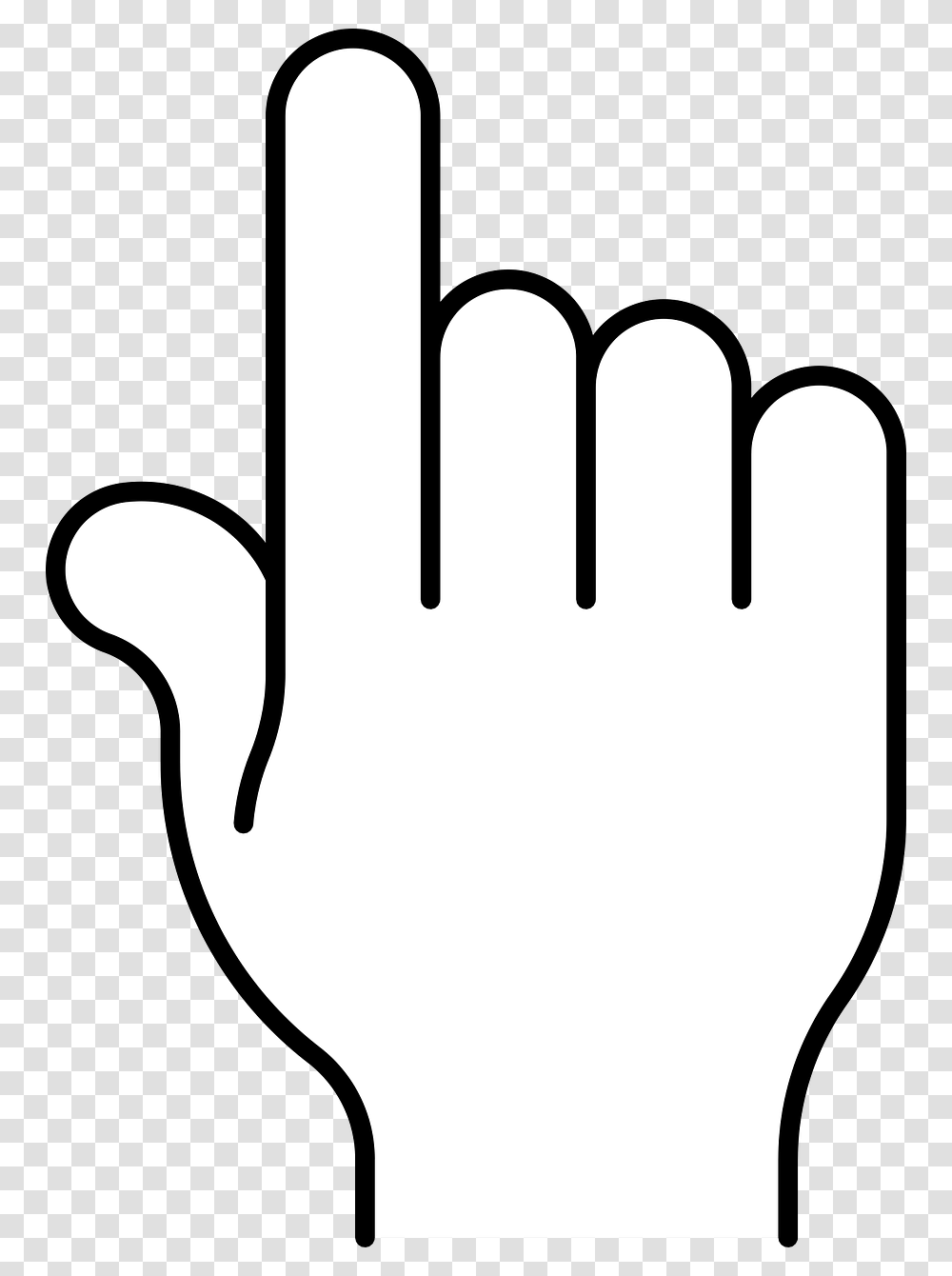 Pointing Finger Hand Cursor White, Cutlery, Stencil Transparent Png