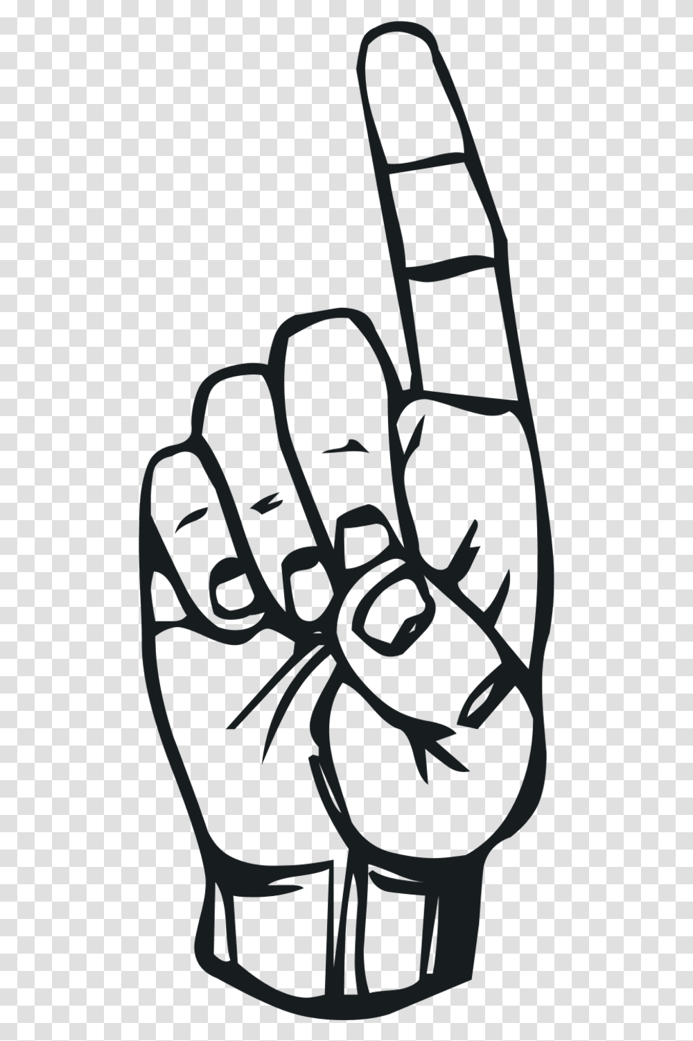Pointing Finger Pictures Sign Language D, Hand, Stencil Transparent Png