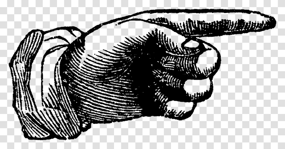 Pointing Hand Vintage Hand Point, Gray, World Of Warcraft Transparent Png
