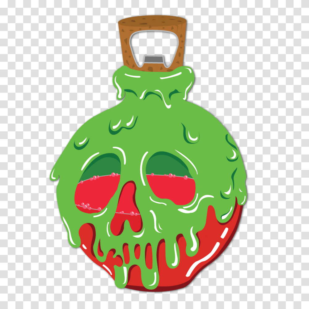 Poison Apple Bottle Opener Attractioneering Trading Co, Ornament, Cowbell Transparent Png
