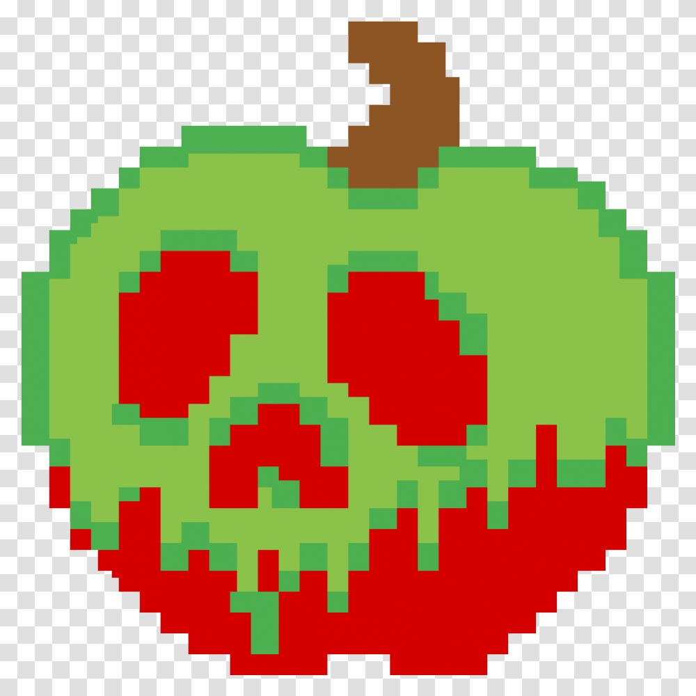 Poison Apple Deadpool Logo Pixel Art Clipart Full Size Pixel Food Gif, First Aid, Plant, Text, Symbol Transparent Png