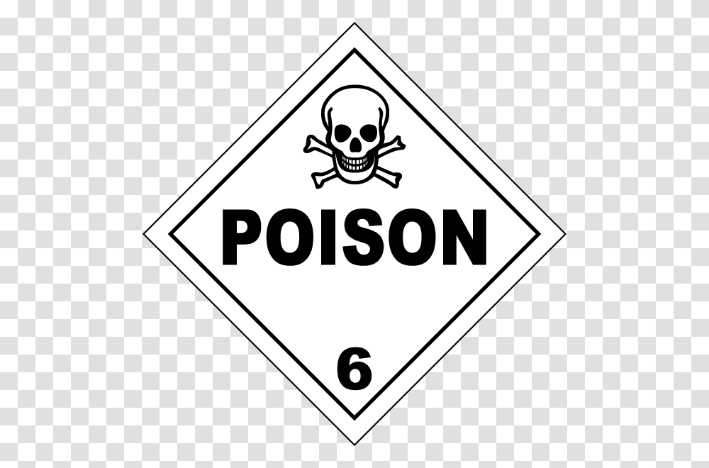 Poison Class 6 Placard Poison Do Not Drink, Label, Sign Transparent Png