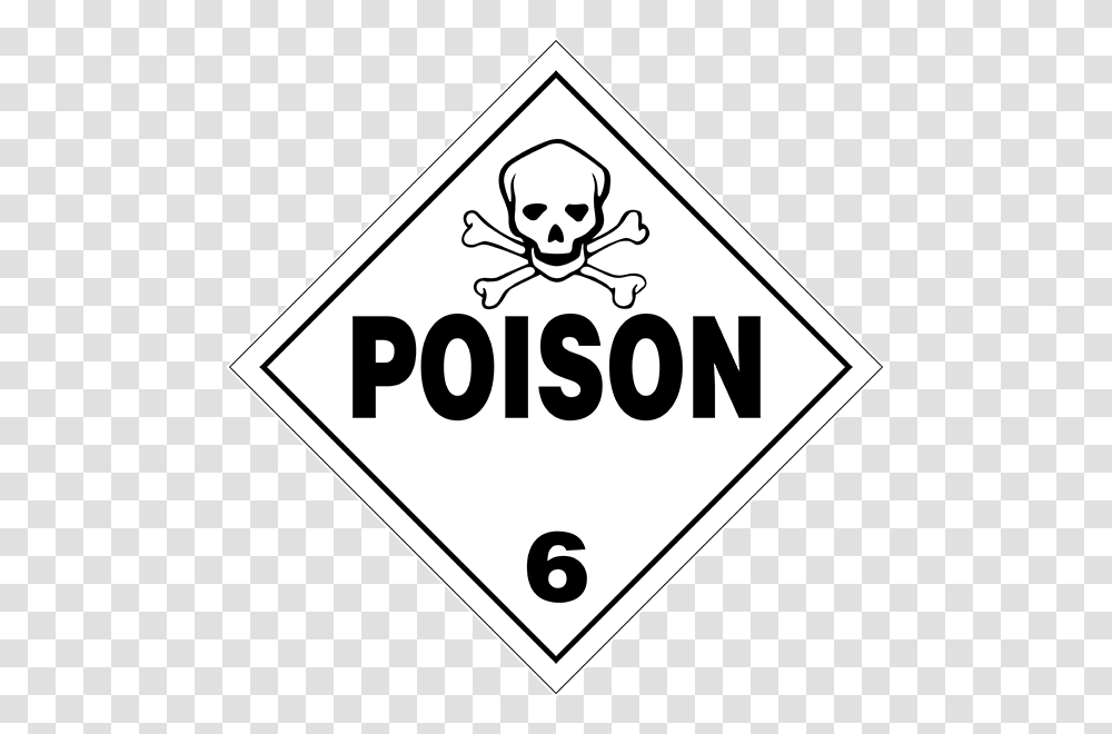 Poison Poison Gas Placard, Sign, Road Sign, Label Transparent Png