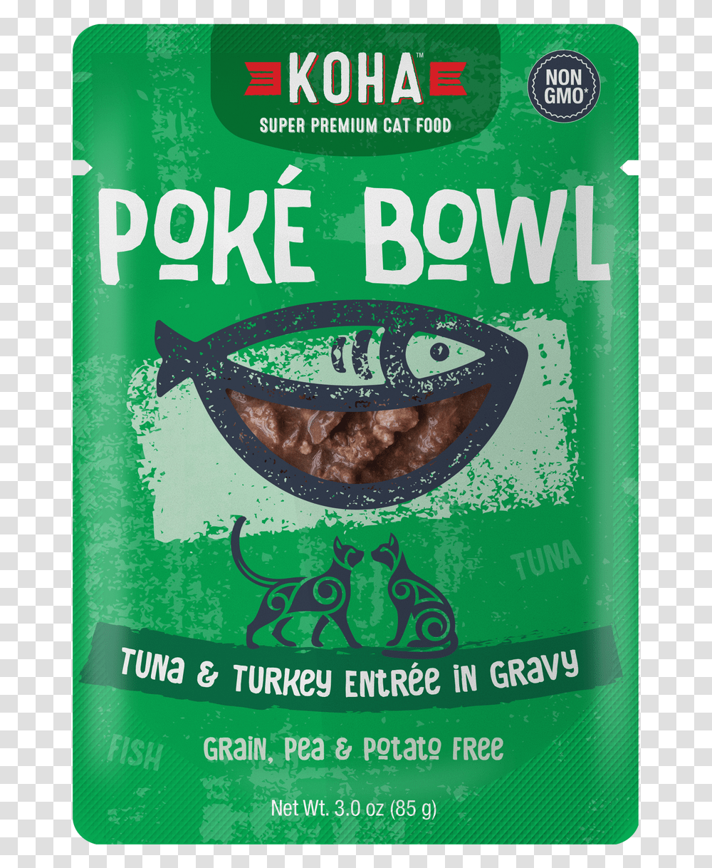 Pok Bowl Tuna Amp Turkey Entre In Gravy Koha Cat Food Poke Bowl, Beverage, Liquor, Alcohol, Plant Transparent Png