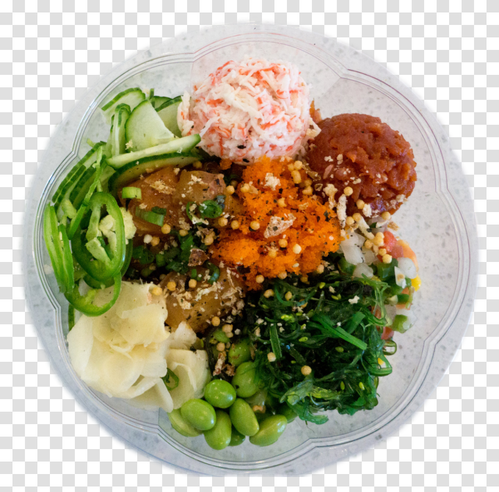 Poke Bowl 5 Canned Mackerel Tomato Salad, Plant, Dish, Meal, Food Transparent Png