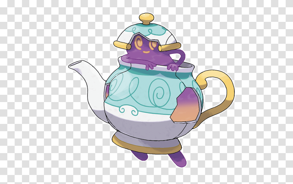 Pokemn Gen8 Polteageist, Pottery, Teapot, Birthday Cake, Dessert Transparent Png