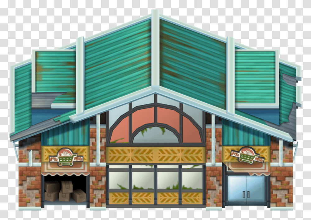 Pokemon Abandoned Supermarket, Architecture, Building, Meal, Interior Design Transparent Png