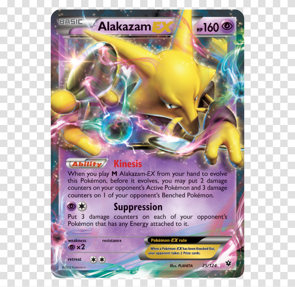 Pokemon Alakazam Ex, Poster, Advertisement, Flyer, Paper Transparent Png
