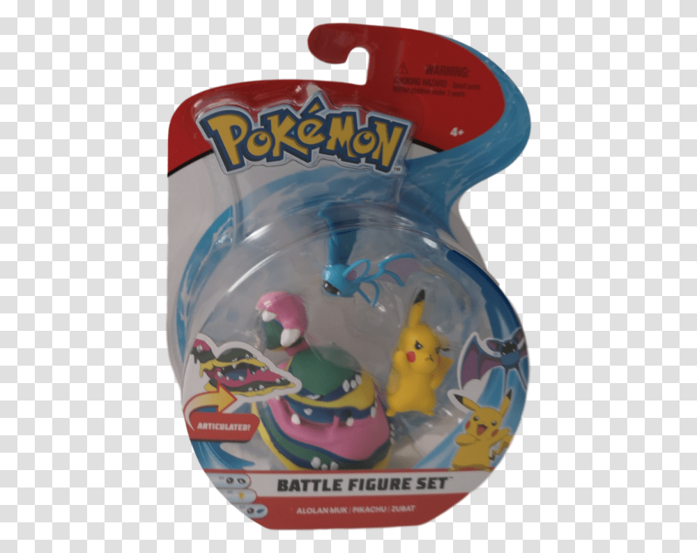 Pokemon Battle Figure Set Alolan Muk Pikachu Zubat Pokemon Battle Figure Aerodactyl, Toy, Clothing, Apparel, Sweets Transparent Png