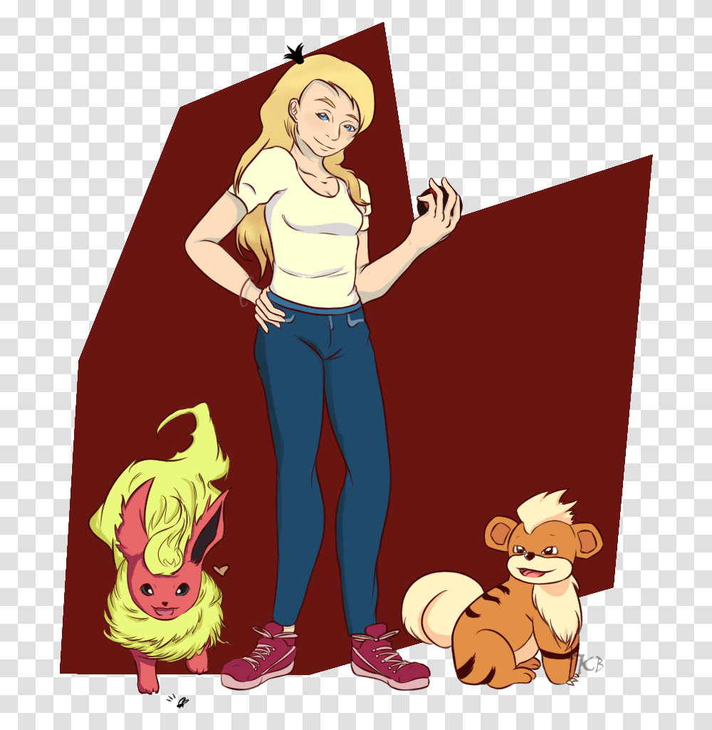 Pokemon Battle Trainer Leece - Weasyl Cartoon, Person, Poster, Pants, Clothing Transparent Png