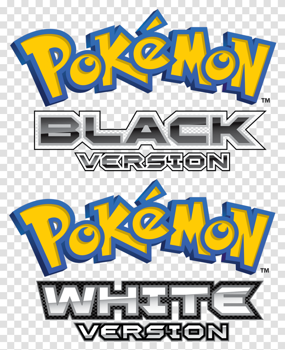 Pokemon Black And White Logo Logodix Pokemon Black White Text Flyer Poster Paper Transparent Png Pngset Com